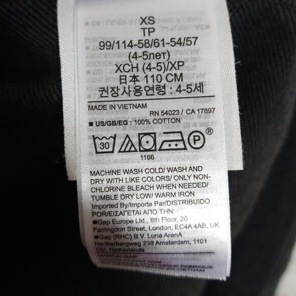 F Gap Kids Boys Dark Grey Long Sleeve Button Down Flannel Shirt Top NWT XS 4 5 - Picture 8 of 8